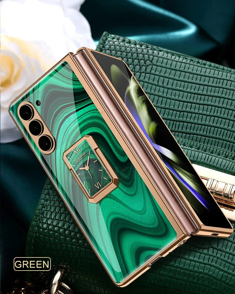 Luxury Clock Tempered Glass Case For Samsung Galaxy Fold Series - Premium Mobile Phone Cases from Dressmycell.com - Just $32! Shop now at Dressmycell.com Luxury Clock Tempered Glass Case For Samsung Galaxy Fold Series - Premium Mobile Phone Cases from Dressmycell.com - Just $32! Shop now at Dressmycell.com